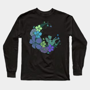 Magical Fairy with Floral Moon Long Sleeve T-Shirt